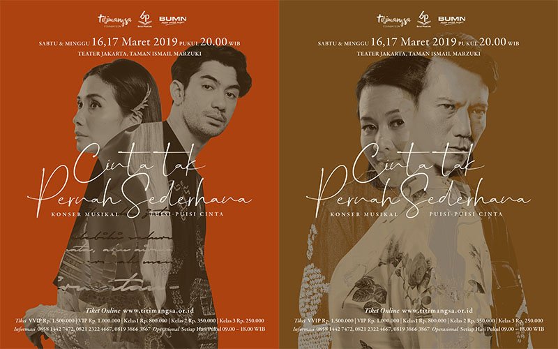 Pertunjukan Musikal Puisi Cinta Tak Pernah Sederhana